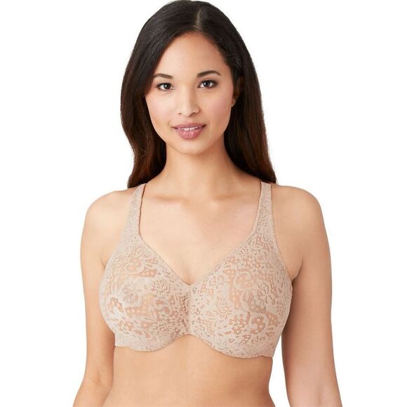 Wacoal NWT Halo Lace Full Figure Underwire Bra toast sz 36D - Picture 1 of 5